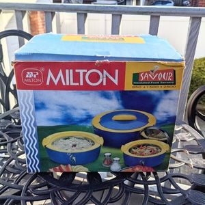 RARE Vintage 90s Milton 3-piece Casserole Insulated Hot Pot Food Storage Set